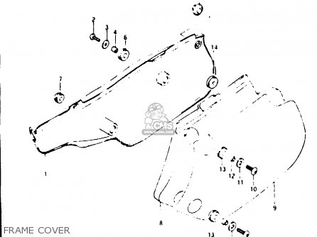 FRAME COVER - TS125XU 1985 (F) UNITED KINGDOM (E02)