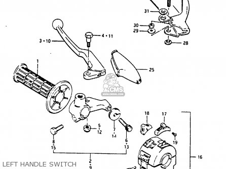 LEFT HANDLE SWITCH - TS125XU 1985 (F) UNITED KINGDOM (E02)