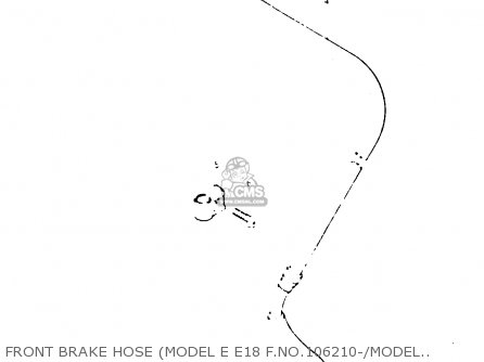 FRONT BRAKE HOSE (MODEL E E18 F.NO.106210-/MODEL F/G) - TS125XU 1985 (F) UNITED KINGDOM (E02)