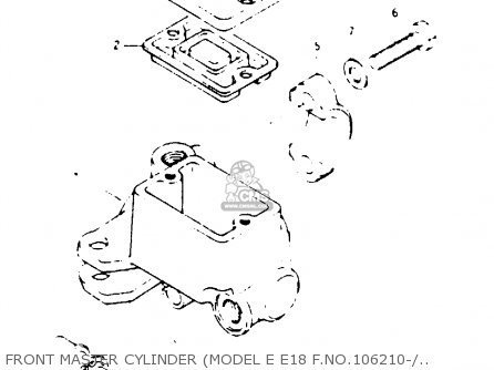 FRONT MASTER CYLINDER (MODEL E E18 F.NO.106210-/MODEL F/G) - TS125XU 1985 (F) UNITED KINGDOM (E02)