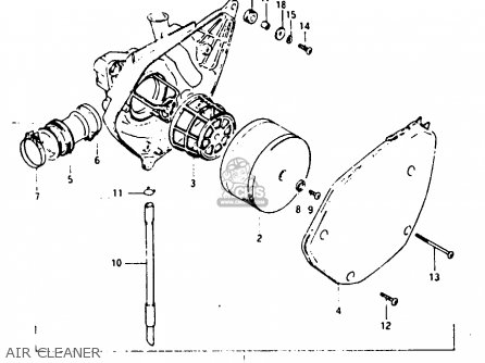 AIR CLEANER - TS125XU 1985 (F) UNITED KINGDOM (E02)