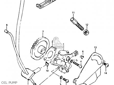 OIL PUMP - TS125XU 1985 (F) UNITED KINGDOM (E02)