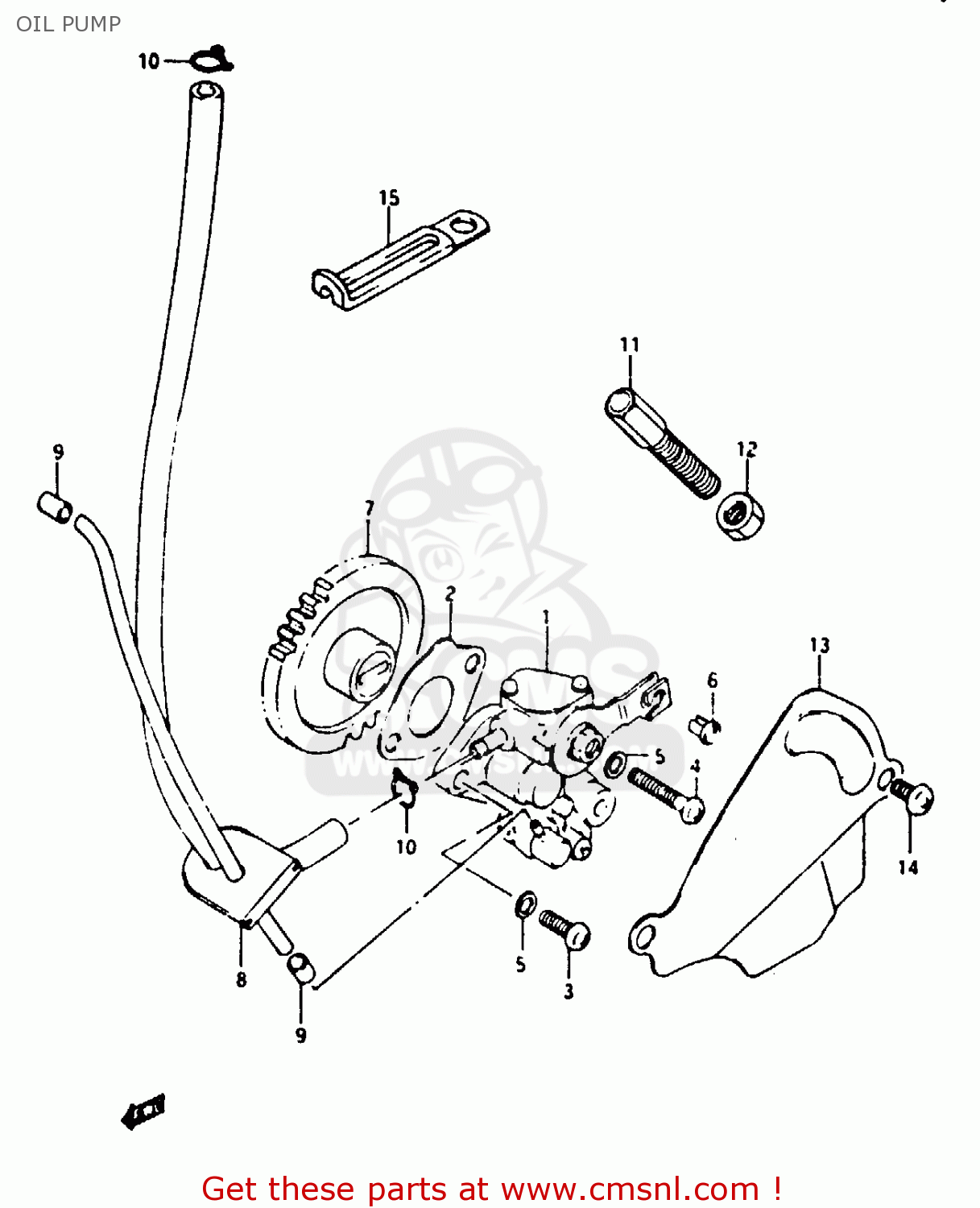 OIL PUMP TS125XU 1986 (G) UNITED KINGDOM (E02)