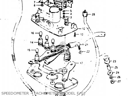 SPEEDOMETER - TACHOMETER (MODEL F/G) - TS125XU 1986 (G) UNITED KINGDOM (E02)