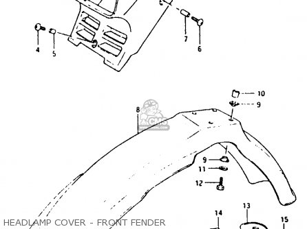 HEADLAMP COVER - FRONT FENDER - TS125XU 1986 (G) UNITED KINGDOM (E02)