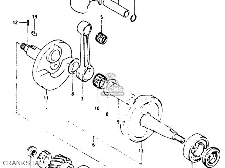CRANKSHAFT - TS125XU 1986 (G) UNITED KINGDOM (E02)