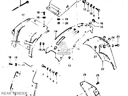 REAR FENDER - TS125XU 1986 (G) UNITED KINGDOM (E02)