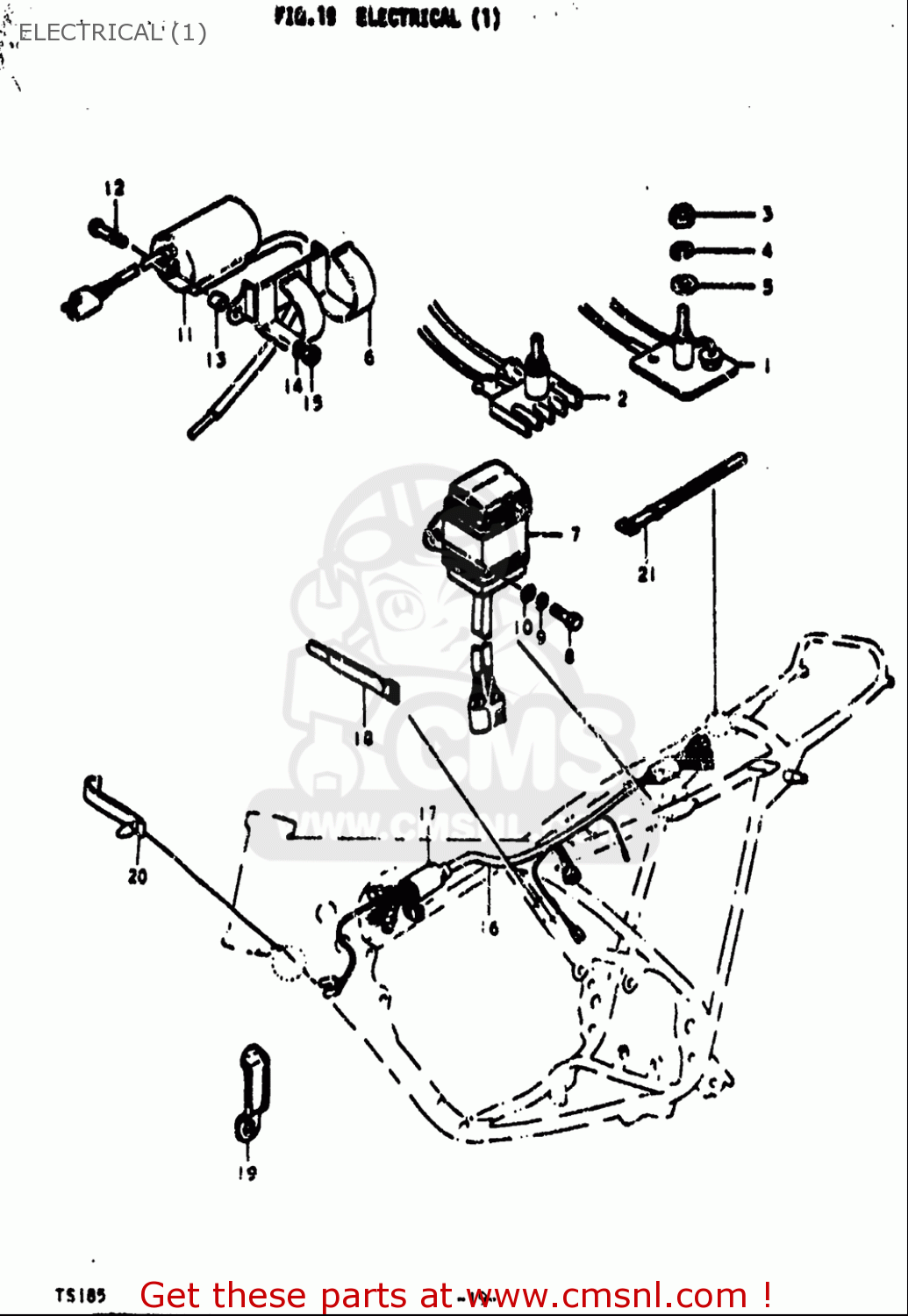 1971 Suzuki Ts185 Wiring Harnes