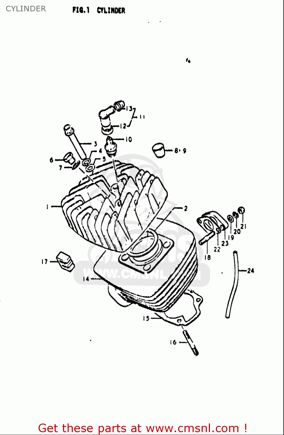 CYLINDER TS185 1971 1972 (R) (J) USA (E03)