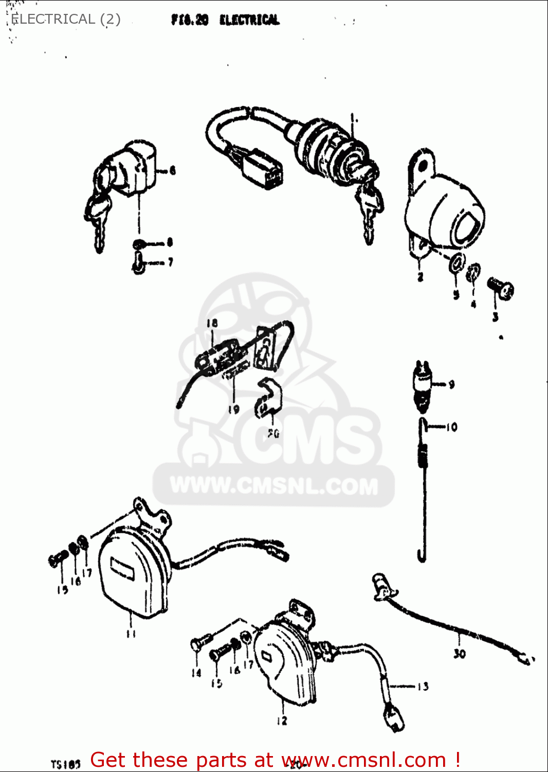 ELECTRICAL (2) TS185 1971 1972 (R) (J) USA (E03)