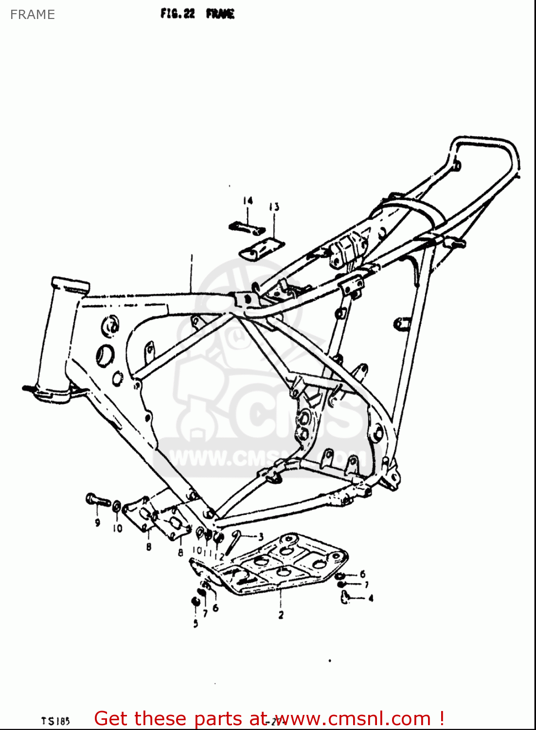 FRAME TS185 1971 1972 (R) (J) USA (E03)