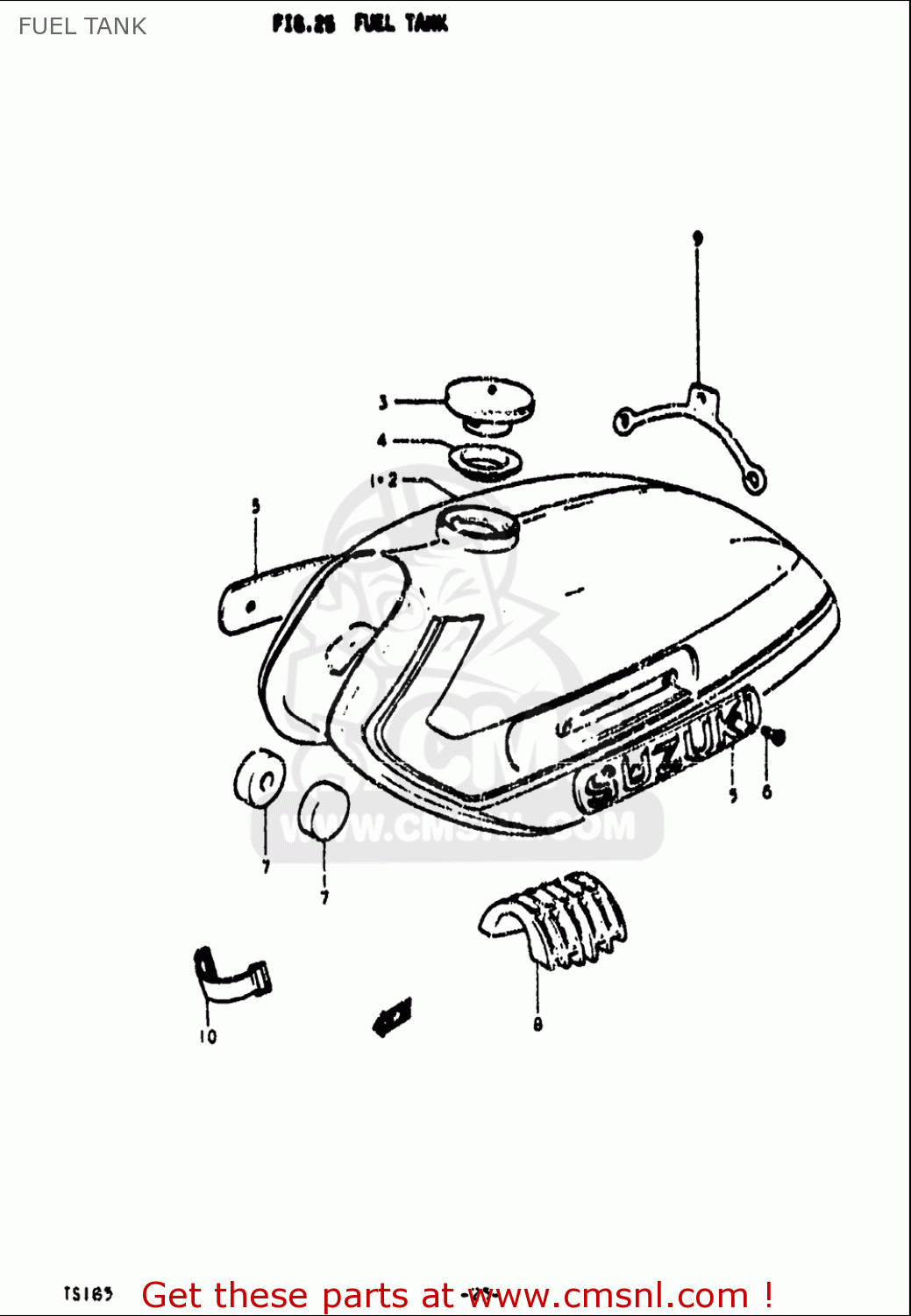 FUEL TANK TS185 1971 1972 (R) (J) USA (E03)
