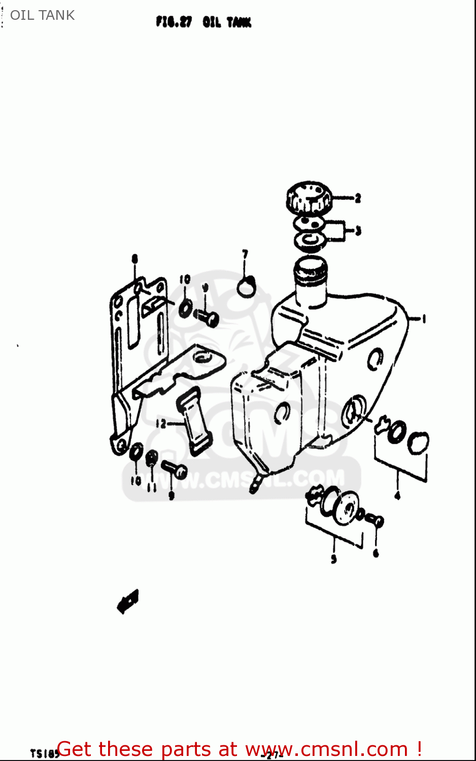 OIL TANK TS185 1971 1972 (R) (J) USA (E03)