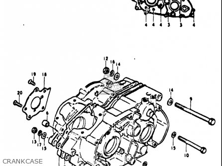 CRANKCASE - TS185 1971 1972 (R) (J) USA (E03)