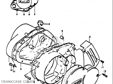 CRANKCASE COVER - TS185 1971 1972 (R) (J) USA (E03)