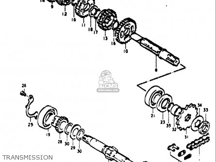 TRANSMISSION - TS185 1971 1972 (R) (J) USA (E03)