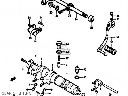 GEAR SHIFTING - TS185 1971 1972 (R) (J) USA (E03)