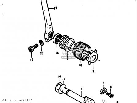KICK STARTER - TS185 1971 1972 (R) (J) USA (E03)