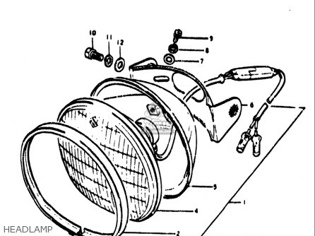 HEADLAMP - TS185 1971 1972 (R) (J) USA (E03)