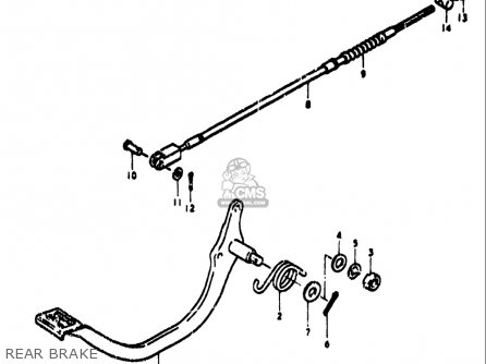 REAR BRAKE - TS185 1971 1972 (R) (J) USA (E03)