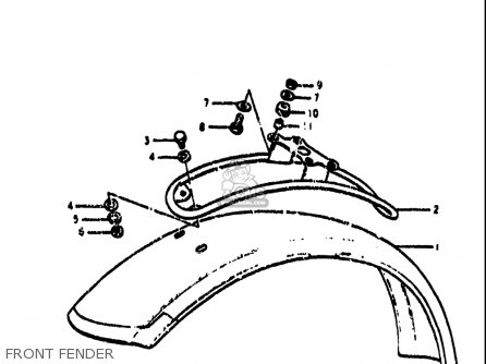 FRONT FENDER - TS185 1971 1972 (R) (J) USA (E03)