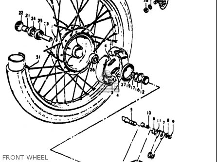 FRONT WHEEL - TS185 1971 1972 (R) (J) USA (E03)
