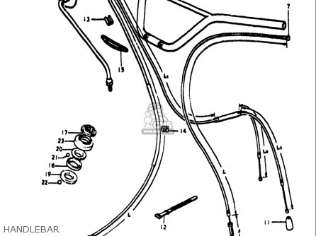 HANDLEBAR - TS185 1971 1972 (R) (J) USA (E03)