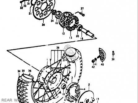 REAR WHEEL - TS185 1971 1972 (R) (J) USA (E03)