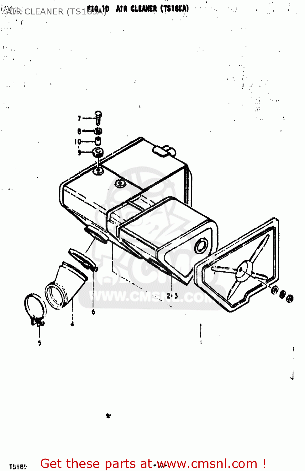 AIR CLEANER (TS185A) TS185 1973 (K) USA (E03)