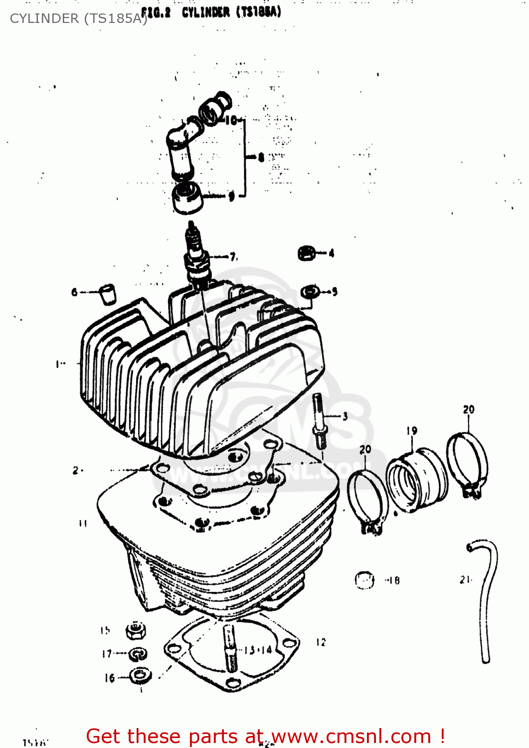 CYLINDER (TS185A) TS185 1973 (K) USA (E03)