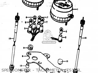 SPEEDOMETER - TACHOMETER (TS185L - TS185 1973 (K) USA (E03)