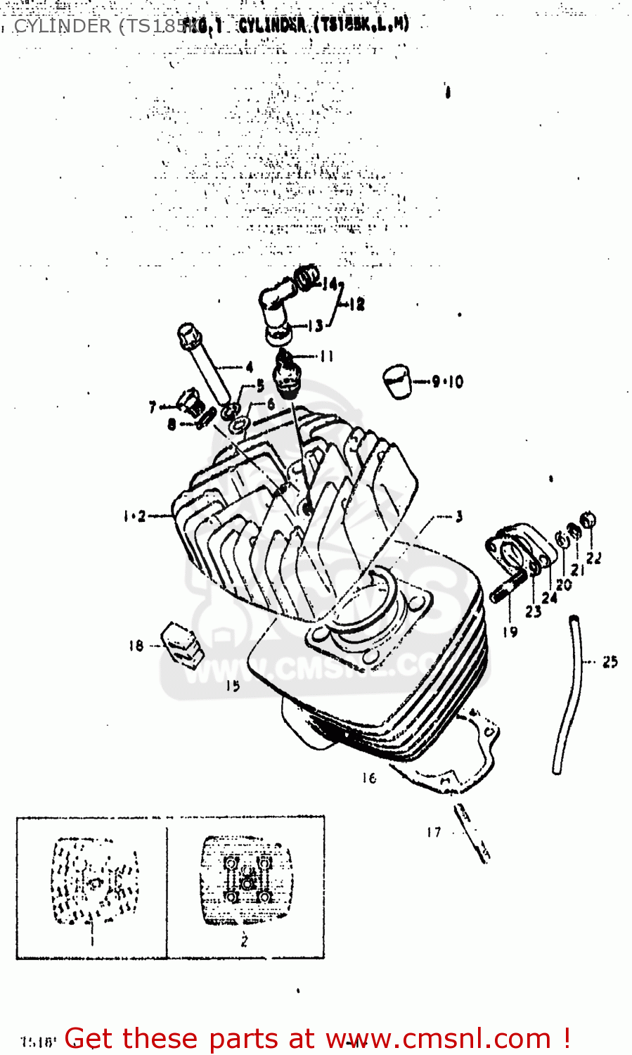 CYLINDER (TS185K TS185 1974 (L) USA (E03)