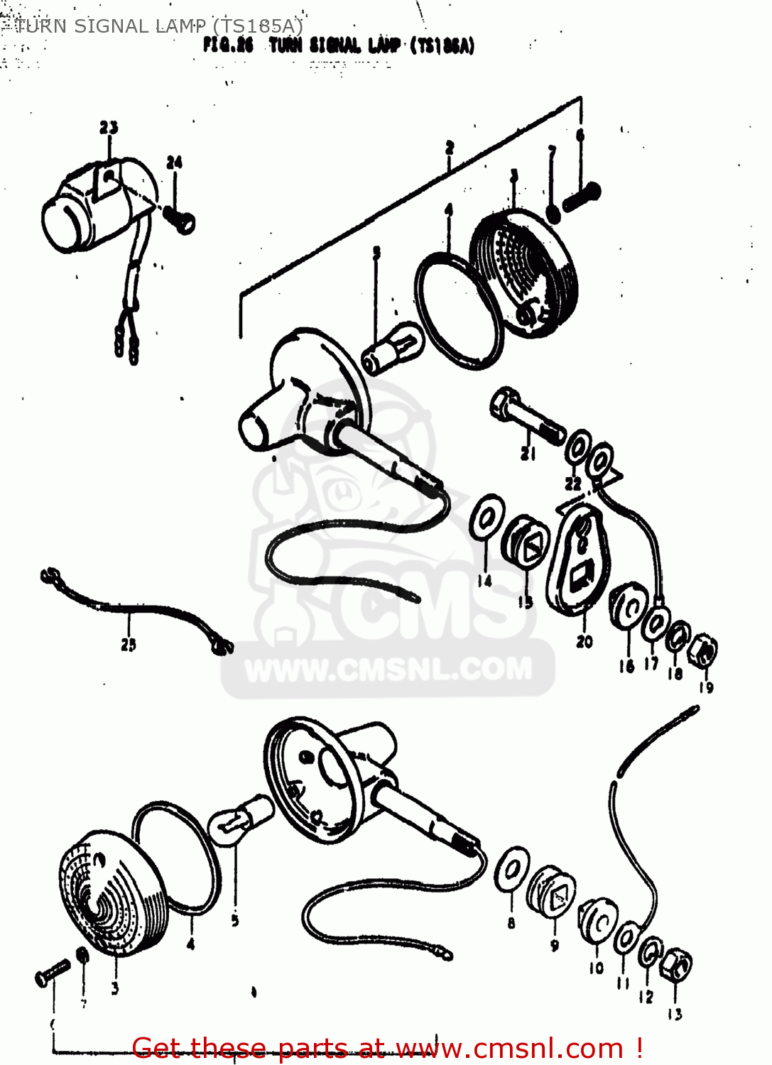 TURN SIGNAL LAMP (TS185A) TS185 1974 (L) USA (E03)