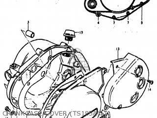 CRANKCASE COVER (TS185A) - TS185 1974 (L) USA (E03)