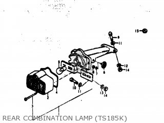 REAR COMBINATION LAMP (TS185K) - TS185 1974 (L) USA (E03)