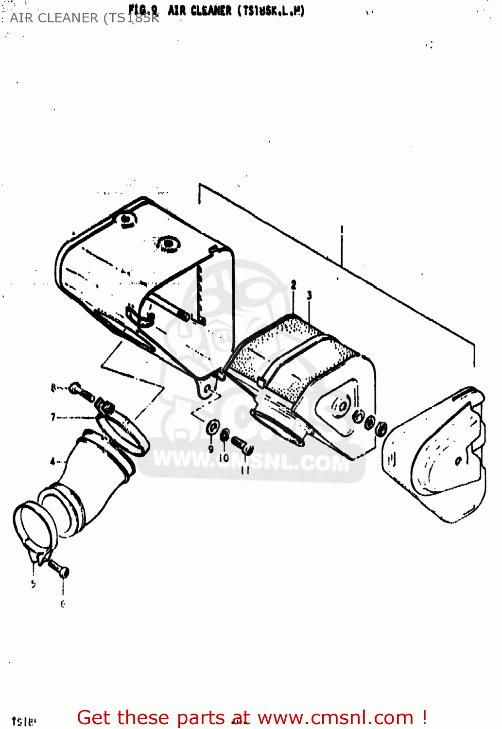 AIR CLEANER (TS185K TS185 1975 (M) USA (E03)