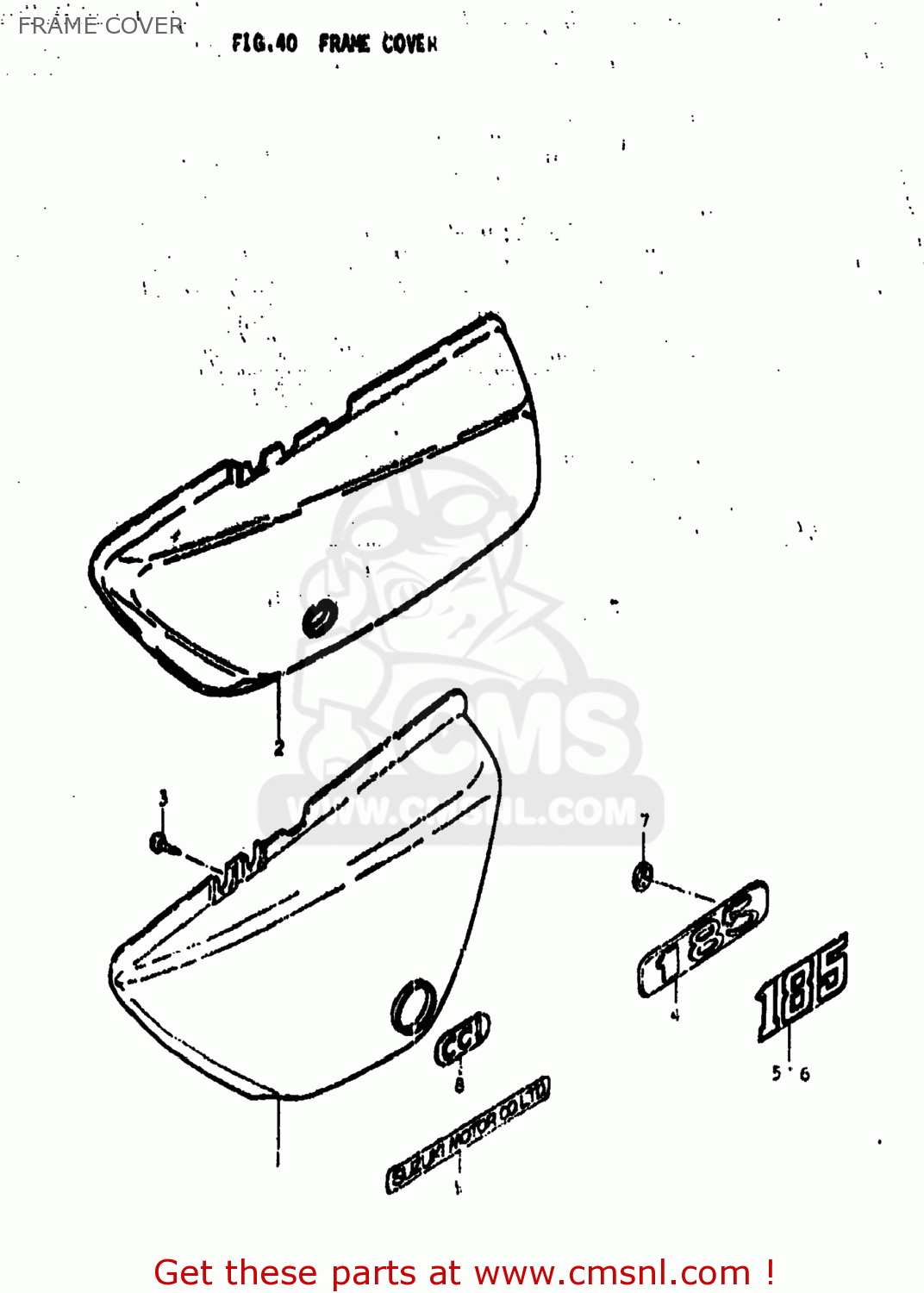 FRAME COVER TS185 1975 (M) USA (E03)