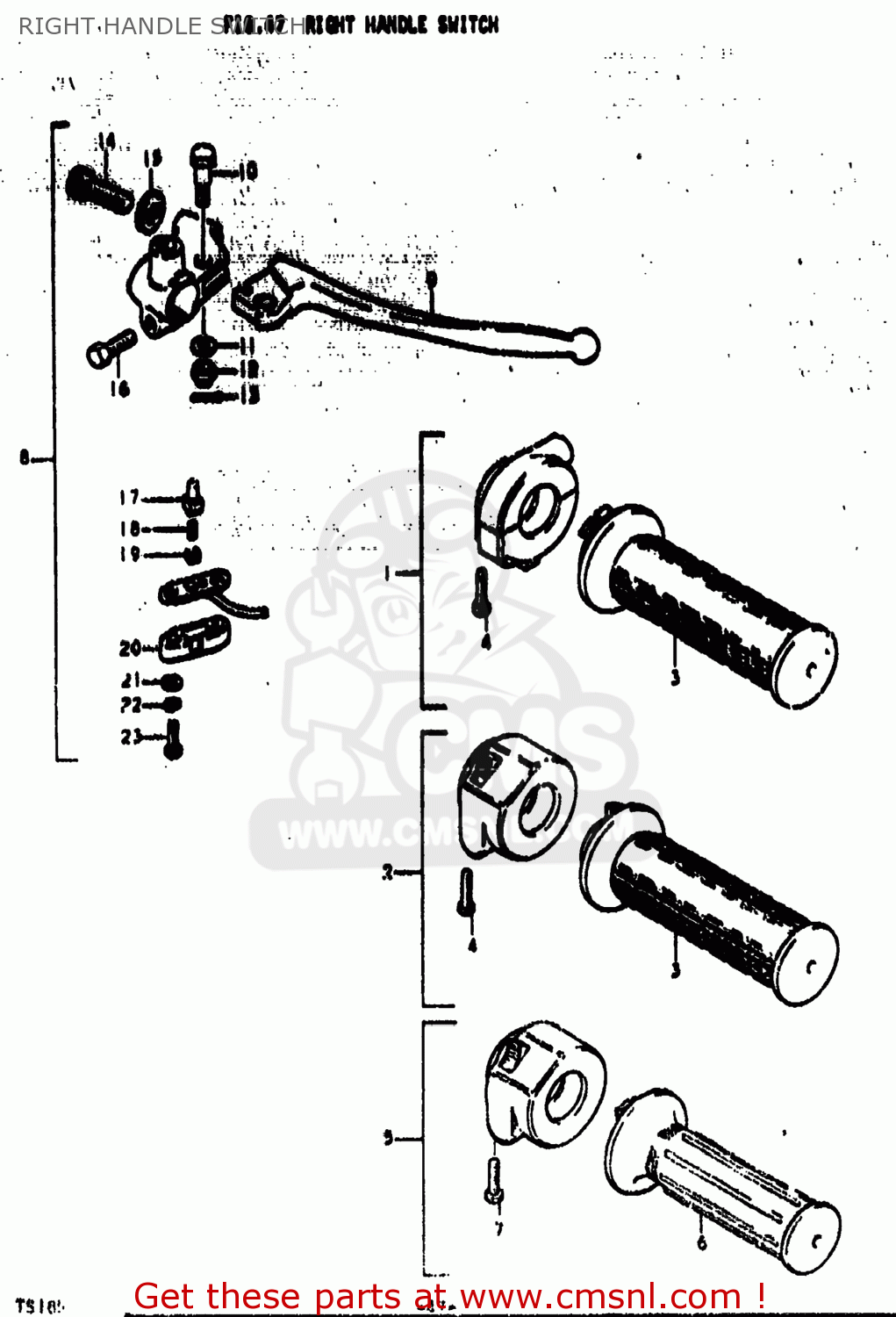 RIGHT HANDLE SWITCH TS185 1975 (M) USA (E03)