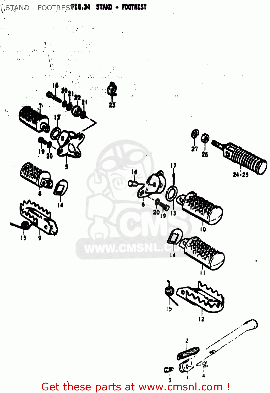 STAND - FOOTREST TS185 1975 (M) USA (E03)