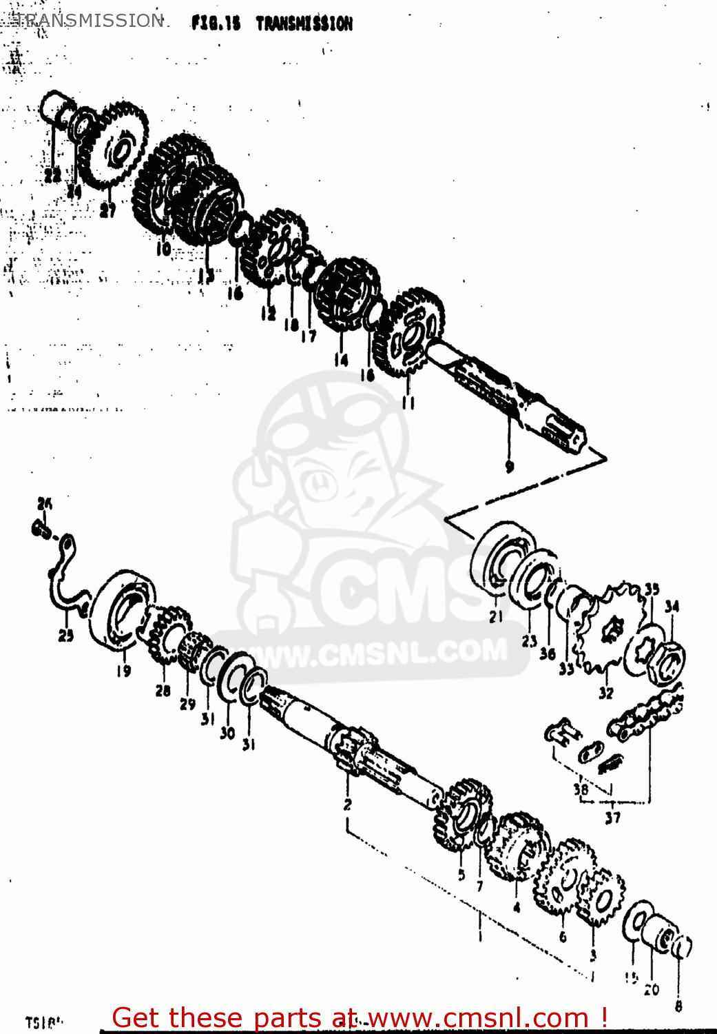 TRANSMISSION TS185 1975 (M) USA (E03)
