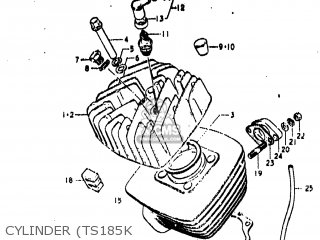 CYLINDER (TS185K - TS185 1975 (M) USA (E03)