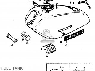 FUEL TANK - TS185 1975 (M) USA (E03)