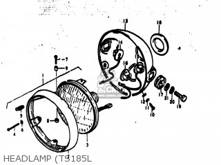 HEADLAMP (TS185L - TS185 1975 (M) USA (E03)