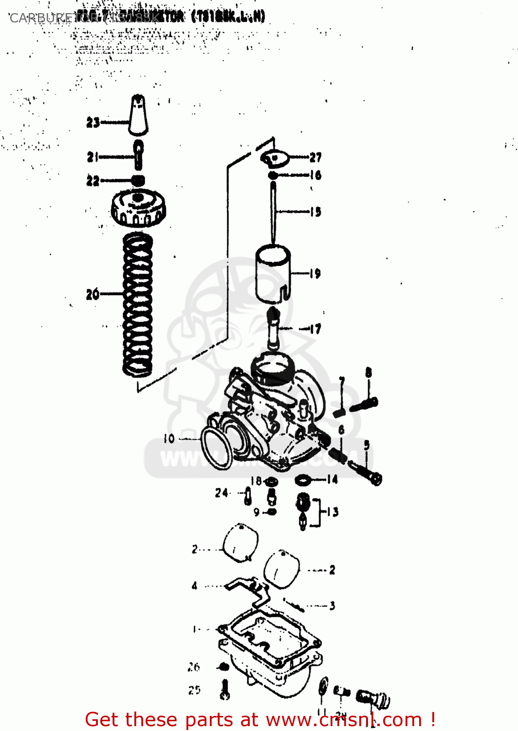 CARBURETOR (TS185K TS185 1976 (A) USA (E03)