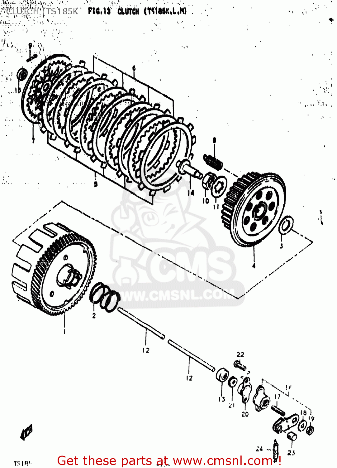 CLUTCH (TS185K TS185 1976 (A) USA (E03)