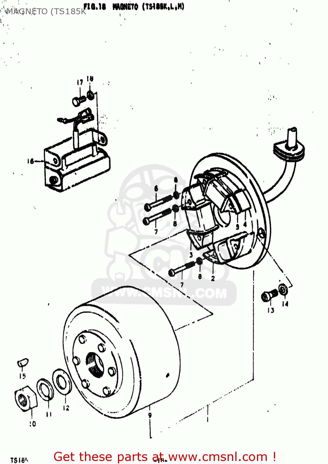 MAGNETO (TS185K TS185 1976 (A) USA (E03)