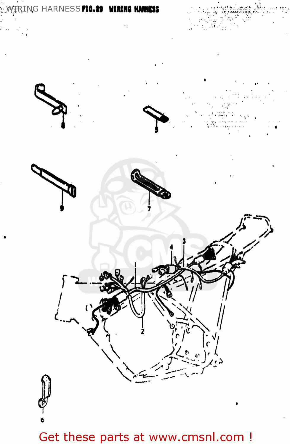 WIRING HARNESS TS185 1976 (A) USA (E03)