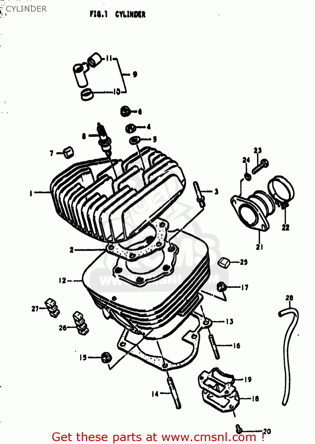 CYLINDER TS185 1977 (B) USA (E03)