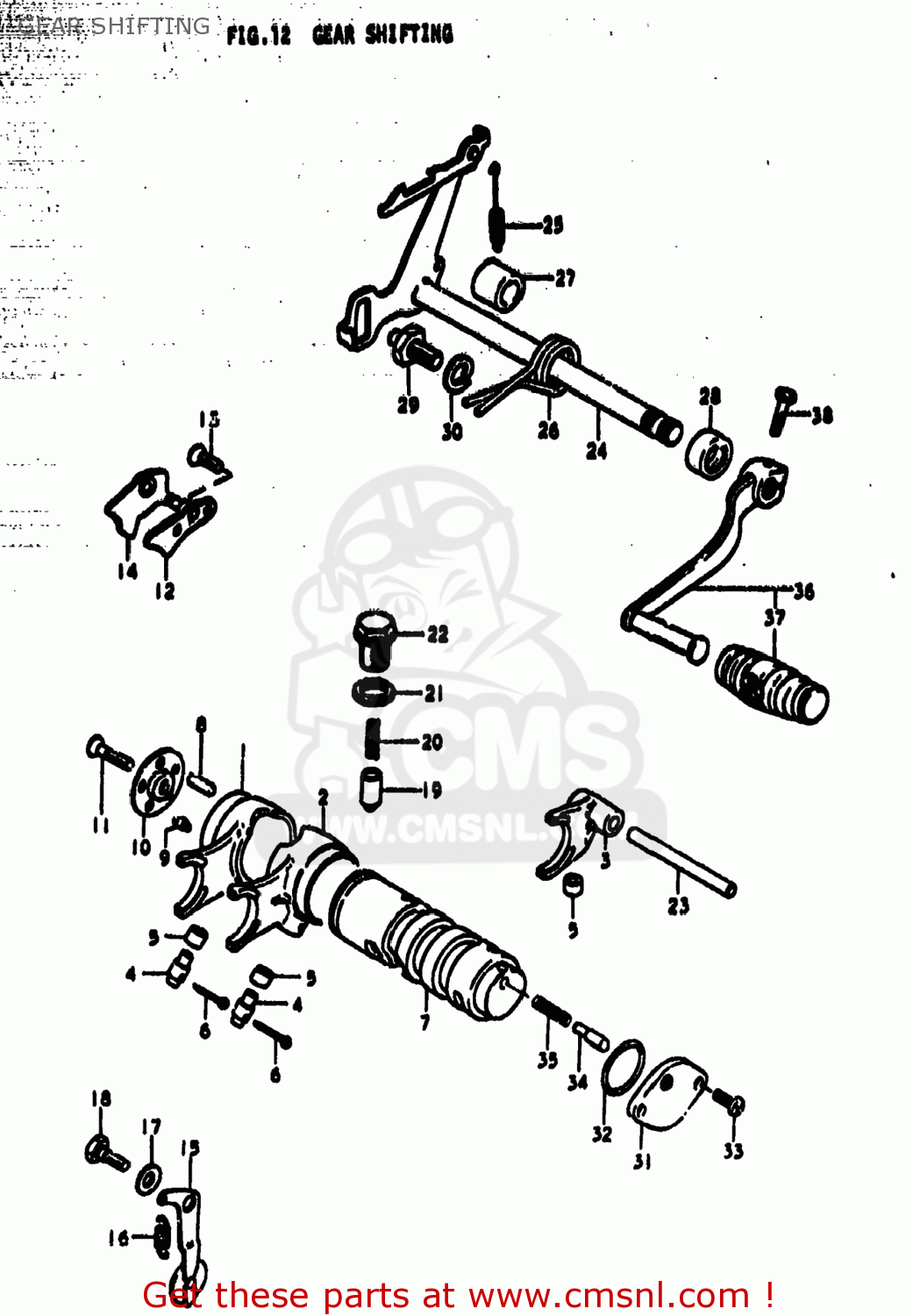 GEAR SHIFTING TS185 1977 (B) USA (E03)