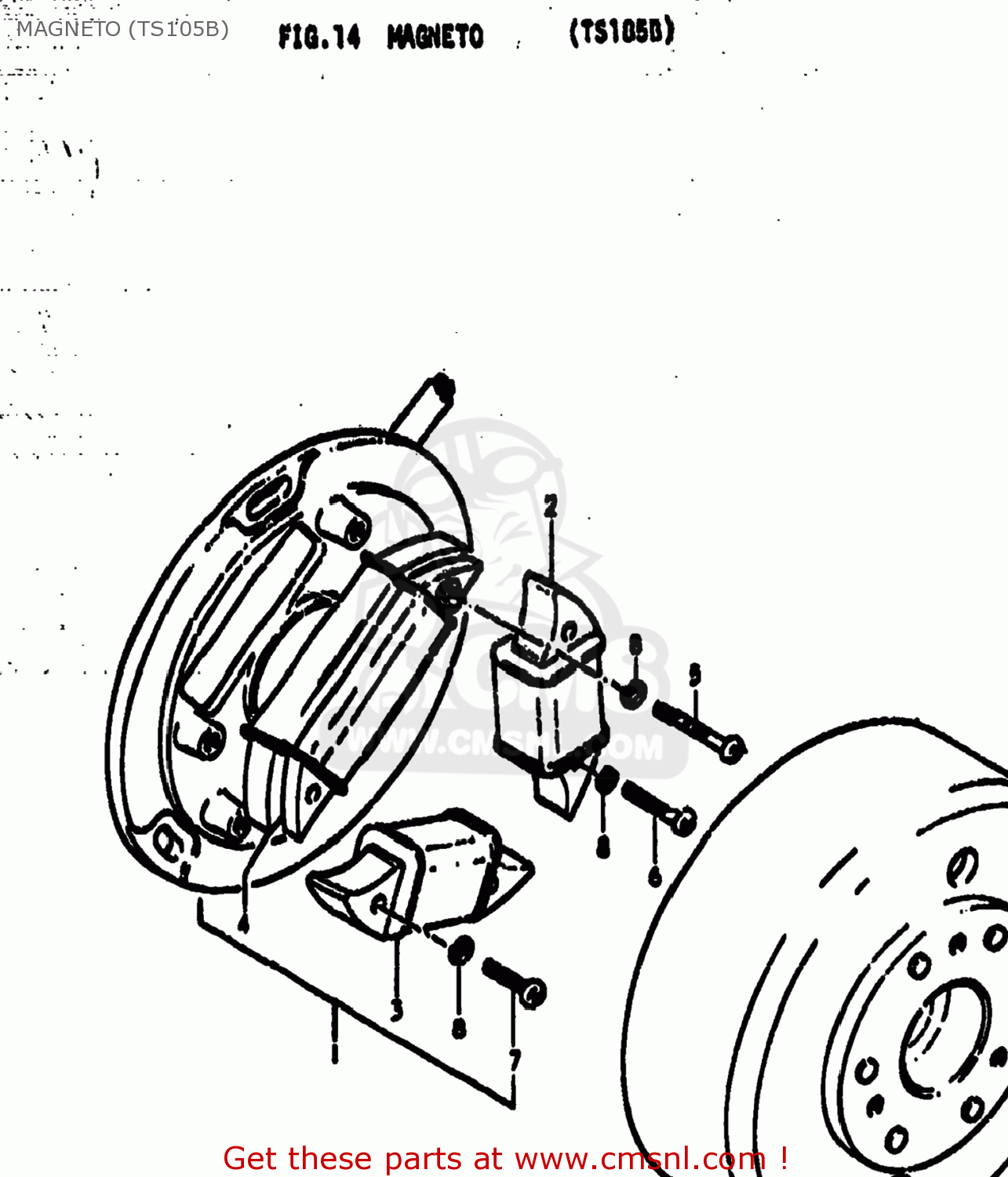 MAGNETO (TS105B) TS185 1977 (B) USA (E03)